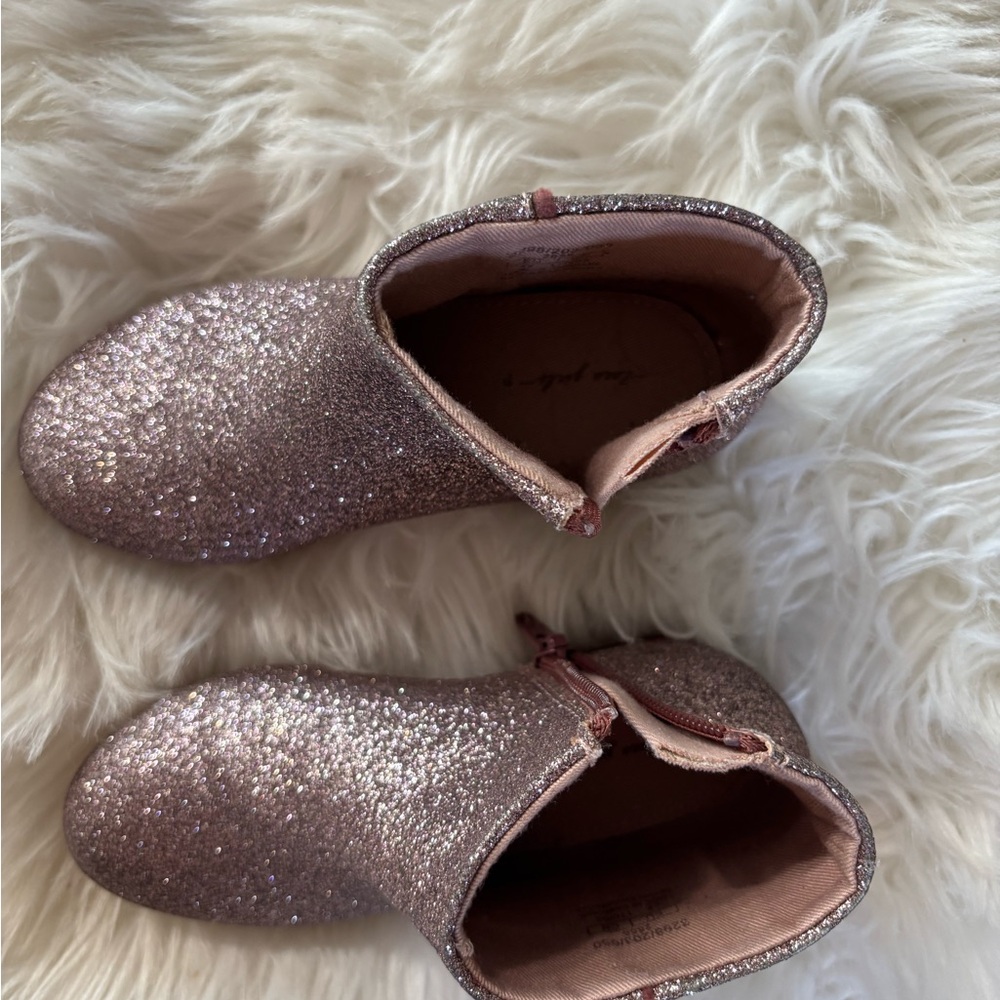 Zara girls Sparkling Glitter Ankle Boots with Side Zipper - Picture 6 of 9
